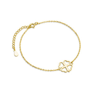 Bransoletka pozłacana z koniczynką