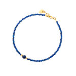 Bransoletka pozłacana z lapis lazuli