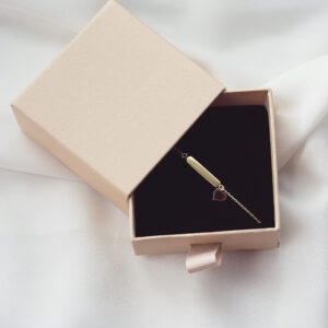 Bransoletka pozłacana z sercem