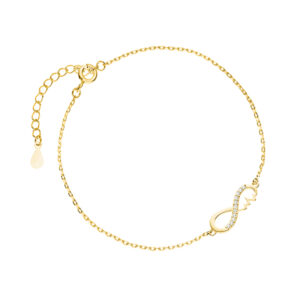 Bransoletka pozłacana z symbolem nieskończoności
