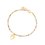 Bransoletka pozłacana z turmalinów ze skrzydłami