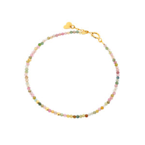 Bransoletka pozłacana z turmalinów