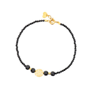 Bransoletka pozłacana ze spineli