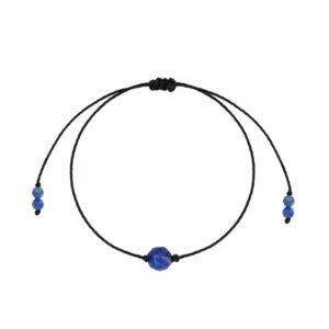 Bransoletka regulowana ze sznurka z sodalitem