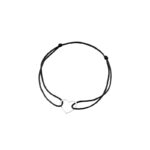 Bransoletka srebrna czarny sznurek