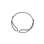 Bransoletka srebrna czarny sznurek