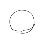 Bransoletka srebrna czarny sznurek