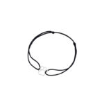Bransoletka srebrna czarny sznurek