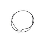 Bransoletka srebrna czarny sznurek