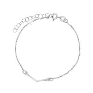 Bransoletka srebrna gometryczna