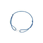 Bransoletka srebrna granatowy sznurek