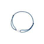 Bransoletka srebrna granatowy sznurek