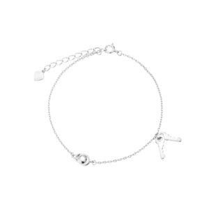 Bransoletka srebrna kłódka i klucz