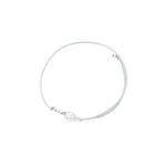 Bransoletka srebrna na szarym sznurku