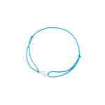 Bransoletka srebrna niebieski sznurek