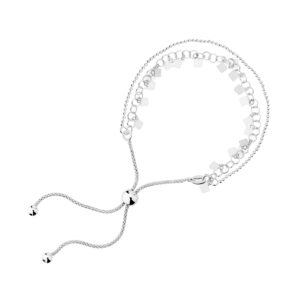 Bransoletka srebrna podwójna zaciągana