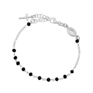 Bransoletka srebrna różaniec