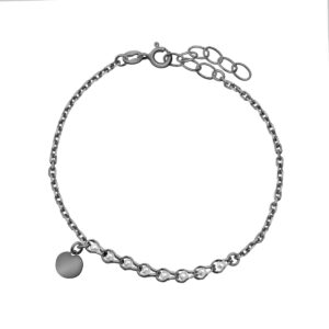 Bransoletka srebrna rutenowana z cyrkoniami