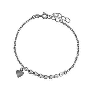 Bransoletka srebrna rutenowana z cyrkoniami