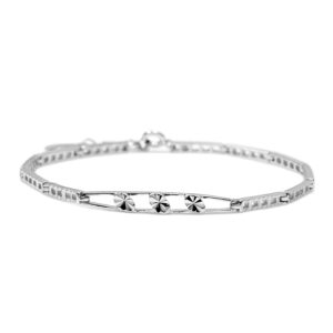 Bransoletka srebrna usztywniana