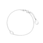 Bransoletka srebrna wycięty owal