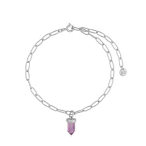 Bransoletka srebrna z ametystem