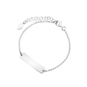 Bransoletka srebrna z blaszką