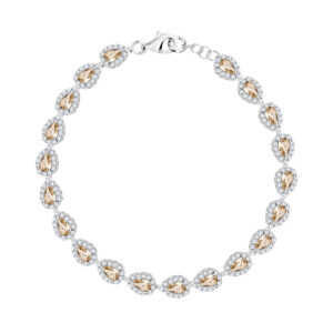 Bransoletka srebrna z cyrkoniami