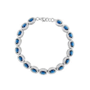 Bransoletka srebrna z cyrkoniami