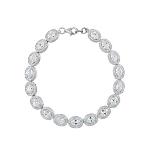 Bransoletka srebrna z cyrkoniami