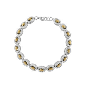 Bransoletka srebrna z cyrkoniami