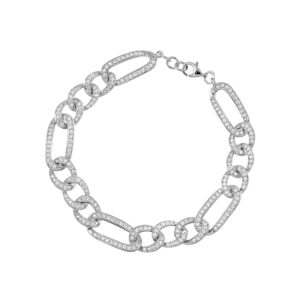 Bransoletka srebrna z cyrkoniami