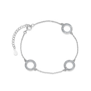 Bransoletka srebrna z cyrkoniami