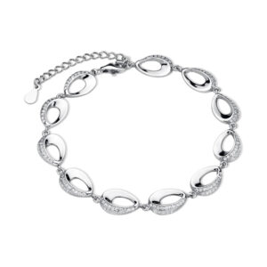 Bransoletka srebrna z cyrkoniami