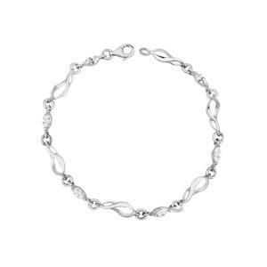 Bransoletka srebrna z cyrkoniami