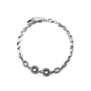 Bransoletka srebrna z cyrkoniami