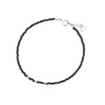 Bransoletka srebrna z czarnych spineli