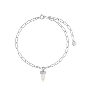 Bransoletka srebrna z kryształem górskim