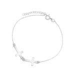 Bransoletka srebrna z krzyżami