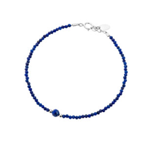 Bransoletka srebrna z lapis lazuli