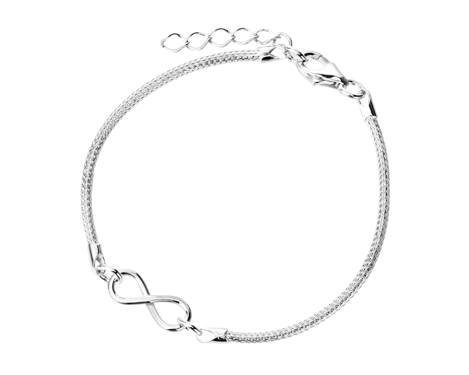 Bransoletka srebrna z nieskończonością Bransoletka srebrna z nieskończonością