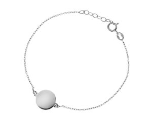Bransoletka srebrna z okrągłą blaszką
