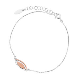 Bransoletka srebrna z różowym złoceniem