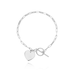 Bransoletka srebrna z sercem