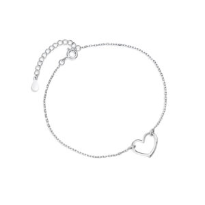 Bransoletka srebrna z sercem