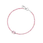 Bransoletka srebrna z turmalinów z kryształem