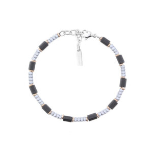 Bransoletka stalowa z hematytami