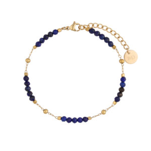 Bransoletka stalowa z lapisami