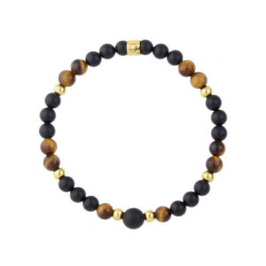 Bransoletka stalowa z onyksem