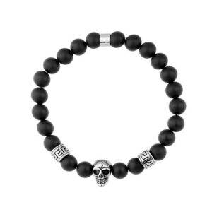 Bransoletka stalowa z onyksem